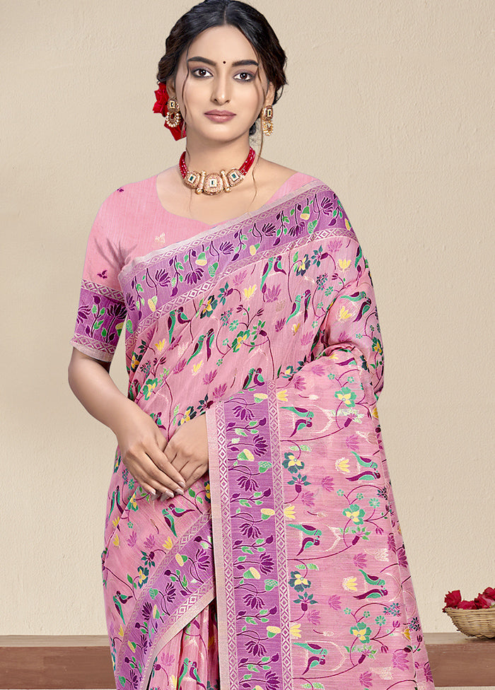 Multicolor Dupion Silk Saree With Blouse Piece