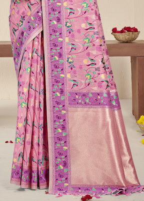 Multicolor Dupion Silk Saree With Blouse Piece