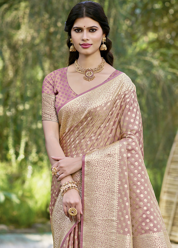 Cream Spun Silk Saree With Blouse Piece