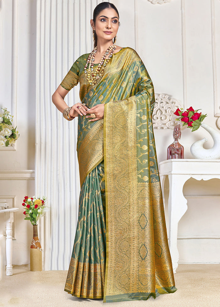 Multicolor Dupion Silk Saree With Blouse Piece