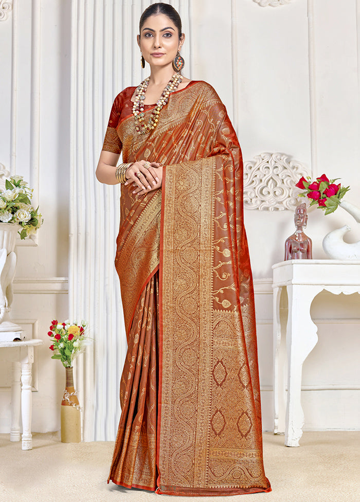 Multicolor Dupion Silk Saree With Blouse Piece