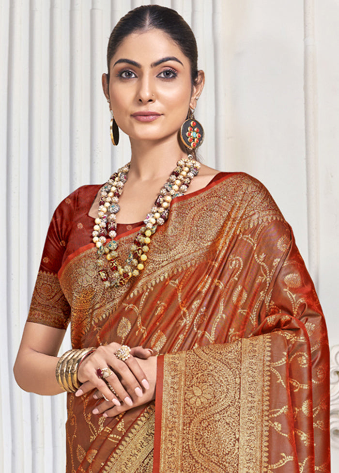 Multicolor Dupion Silk Saree With Blouse Piece