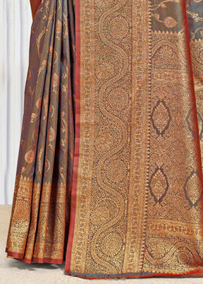 Multicolor Dupion Silk Saree With Blouse Piece