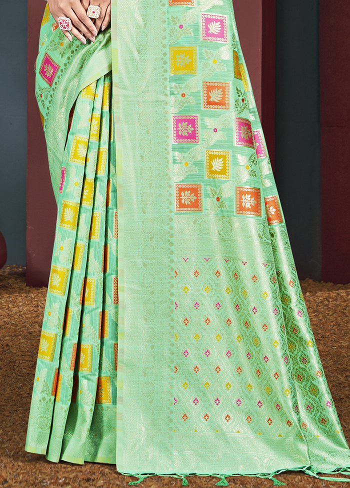 Multicolor Cotton Saree With Blouse Piece