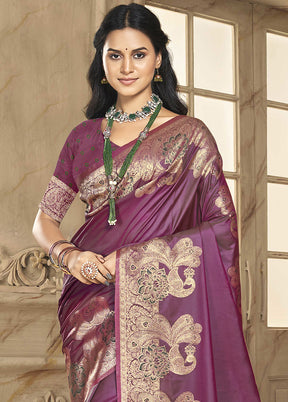 Multicolor Dupion Silk Saree With Blouse Piece