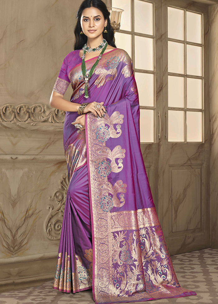 Multicolor Dupion Silk Saree With Blouse Piece