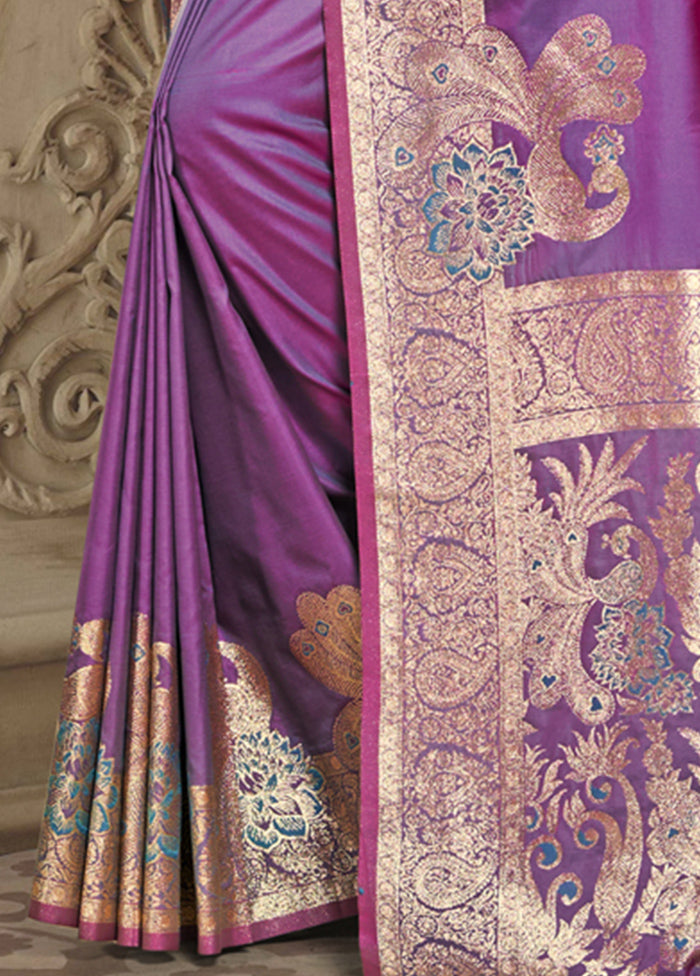 Multicolor Dupion Silk Saree With Blouse Piece