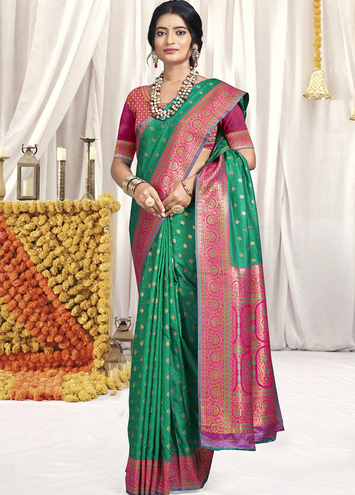 Multicolor Dupion Silk Saree With Blouse Piece