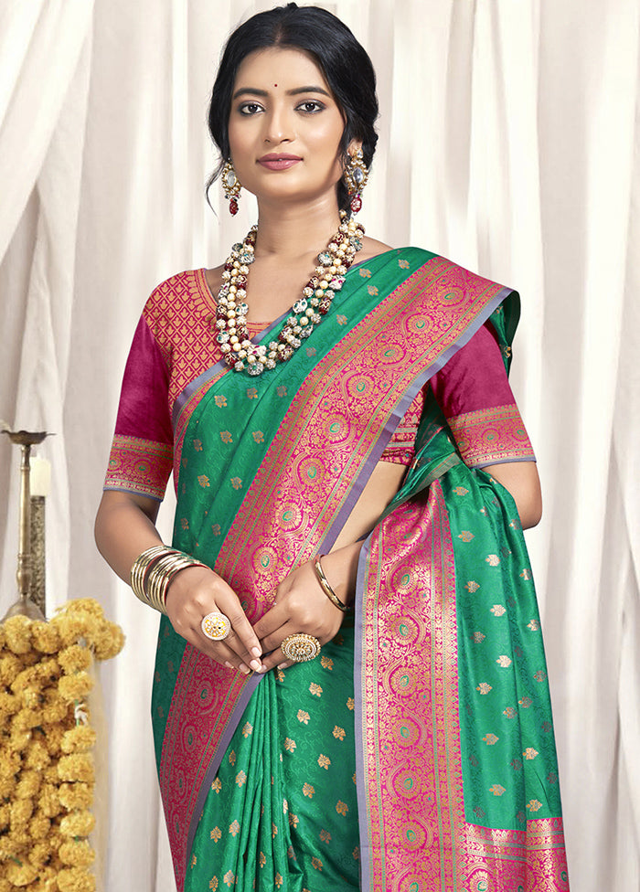 Multicolor Dupion Silk Saree With Blouse Piece