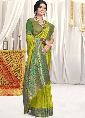 Multicolor Dupion Silk Saree With Blouse Piece