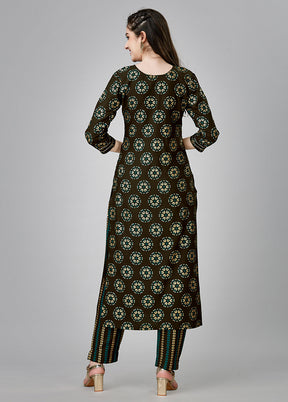 2 Pc Coffee Readymade Rayon Kurti Set