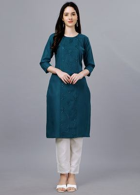 Blue Readymade Cotton Kurti