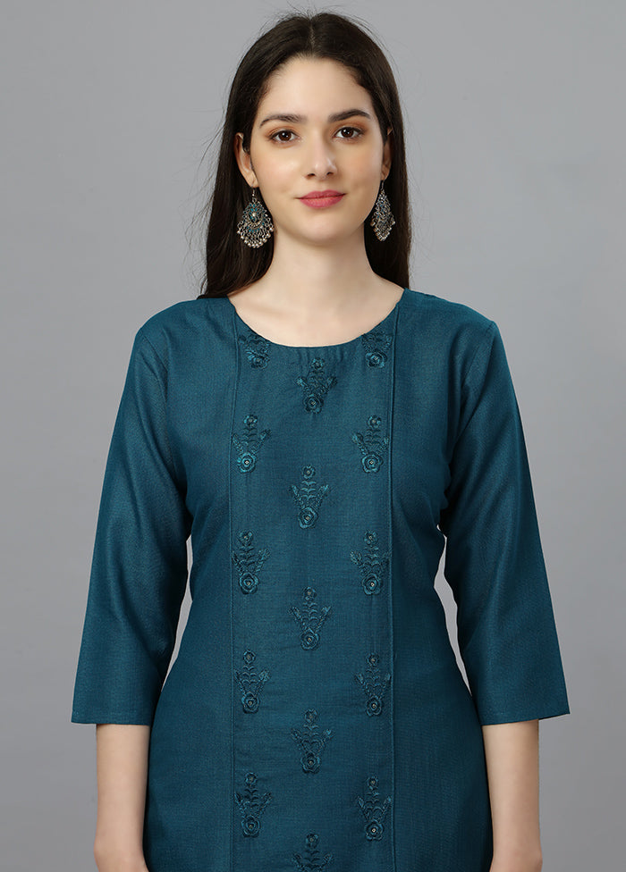 Blue Readymade Cotton Kurti