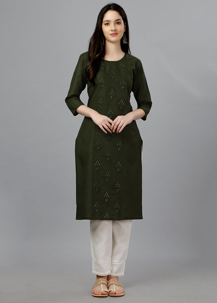 Mehendi Readymade Cotton Kurti