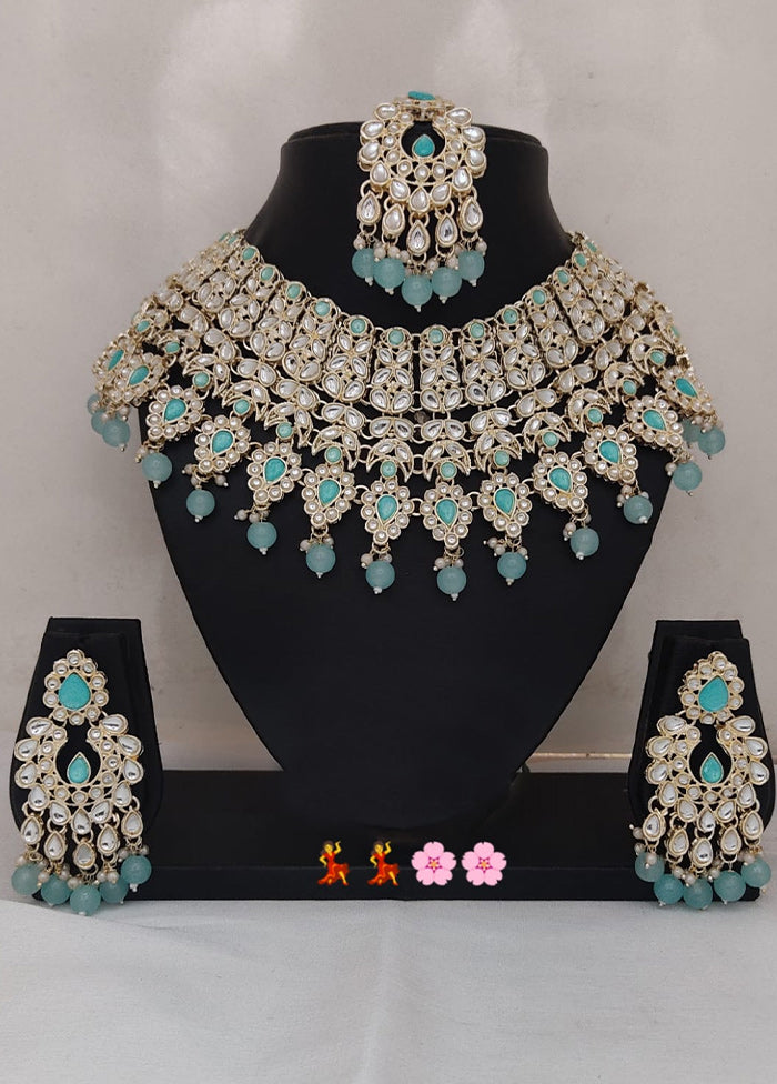 Sky Blue Alloy Jewellery Set