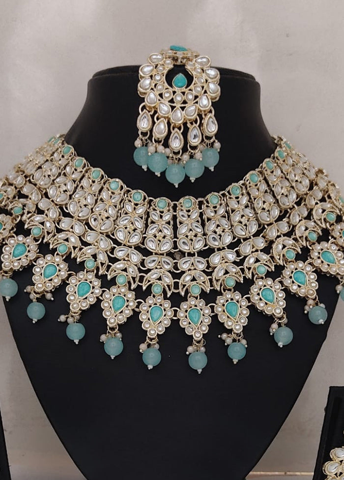 Sky Blue Alloy Jewellery Set