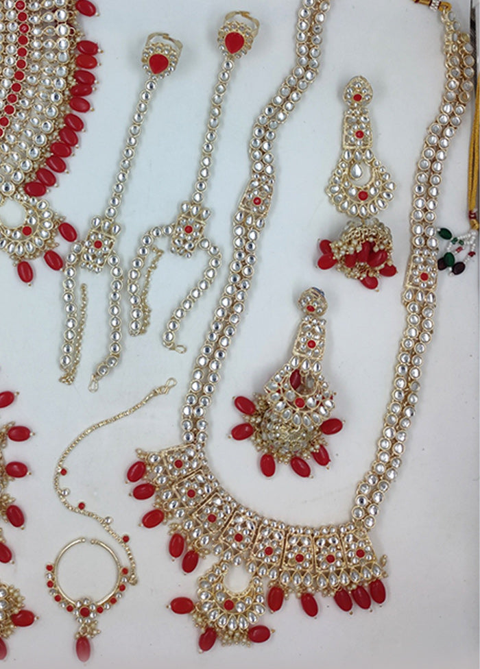 Red Alloy Jewellery Set