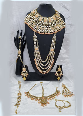 Peach Alloy Jewellery Set