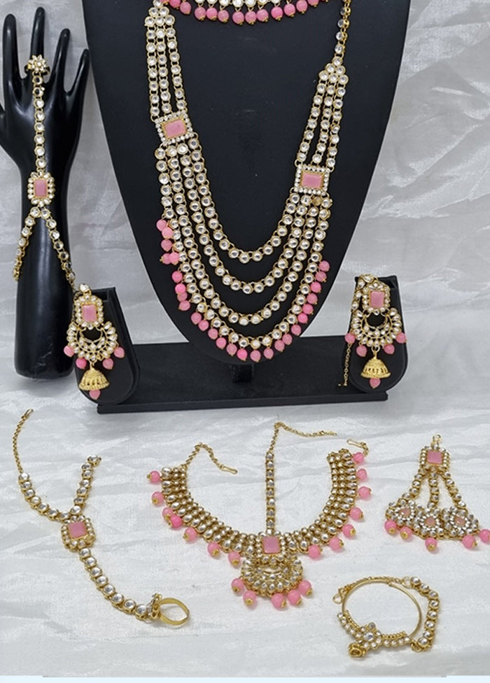 Light Pink Alloy Jewellery Set