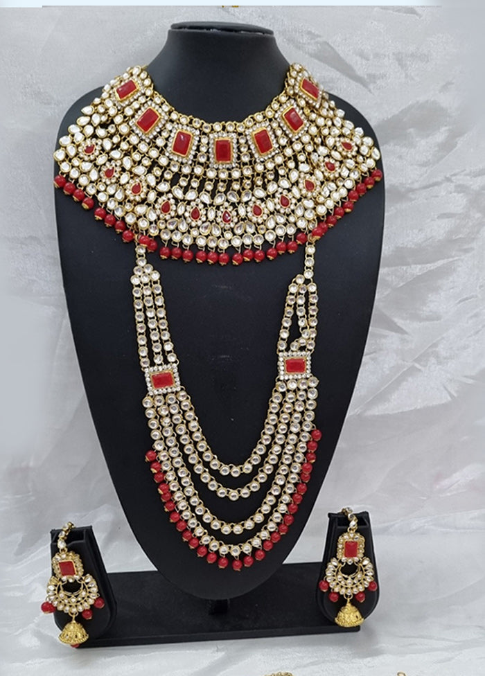 Red Alloy Jewellery Set