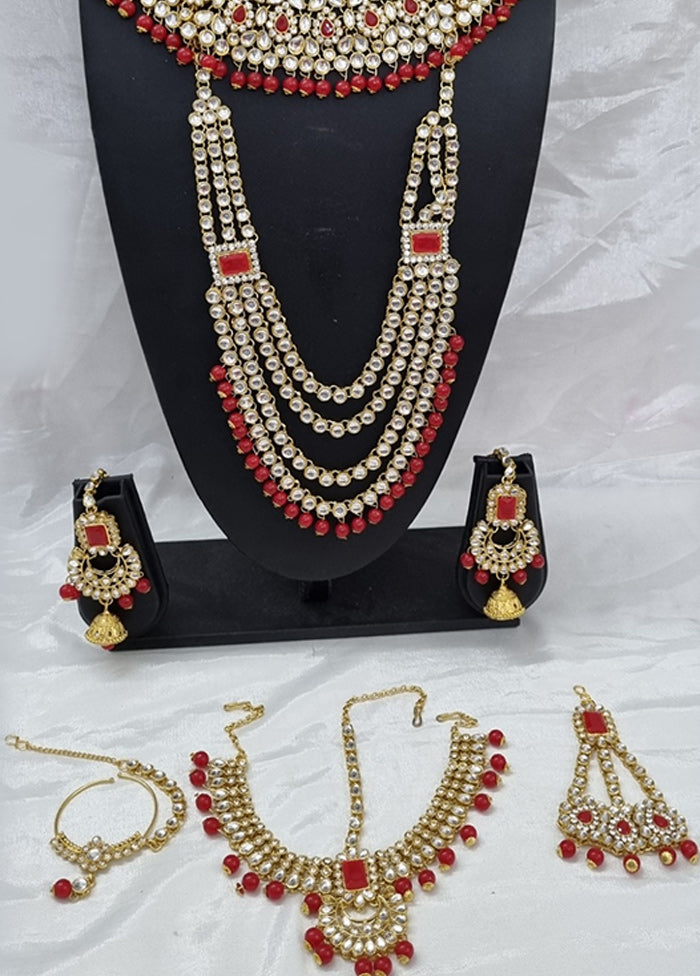 Red Alloy Jewellery Set