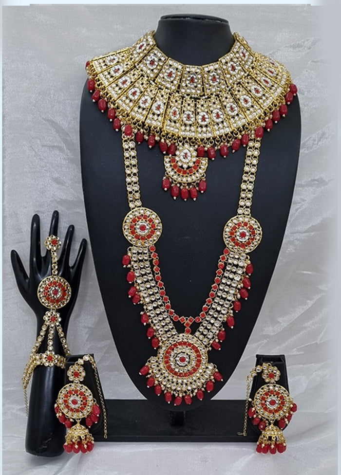 Red Alloy Jewellery Set