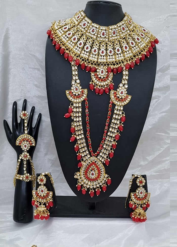 Red Alloy Jewellery Set