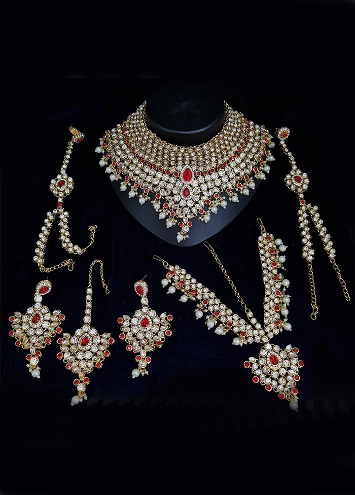 Red Alloy Jewellery Set