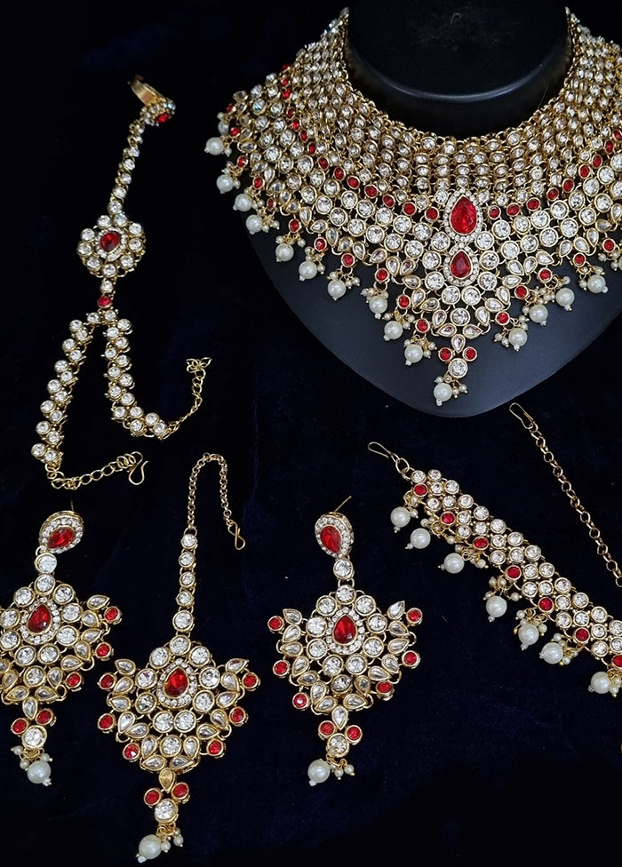 Red Alloy Jewellery Set