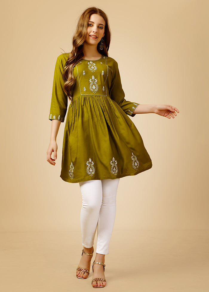 Mehendi Readymade Rayon Kurti