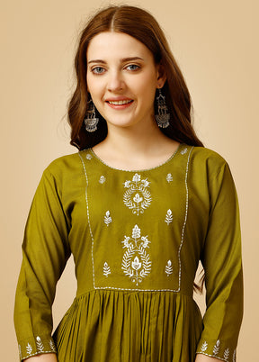 Mehendi Readymade Rayon Kurti