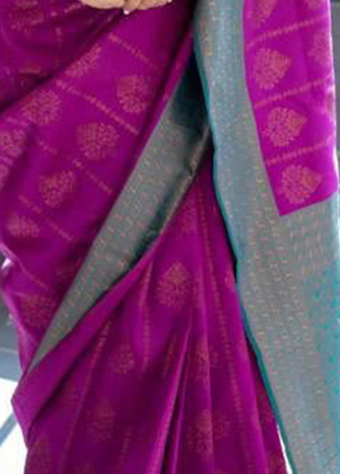 Rani Banarasi Silk Saree With Blouse Piece