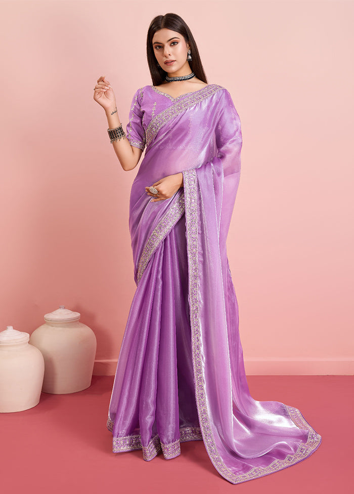 Magenta Jimmy Choo Saree With Blouse Piece