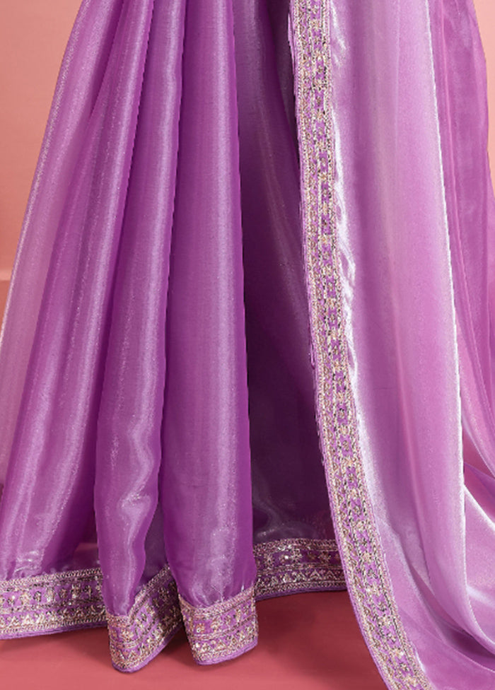 Magenta Jimmy Choo Saree With Blouse Piece