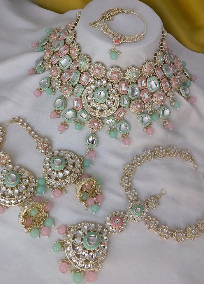 Mint Green Alloy Jewellery Set