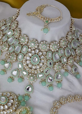 Mint Green Alloy Jewellery Set