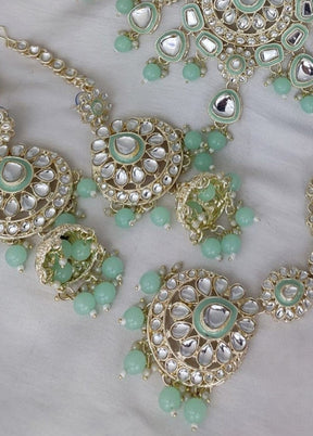 Mint Green Alloy Jewellery Set