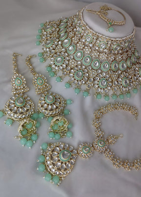 Mint Green Alloy Jewellery Set