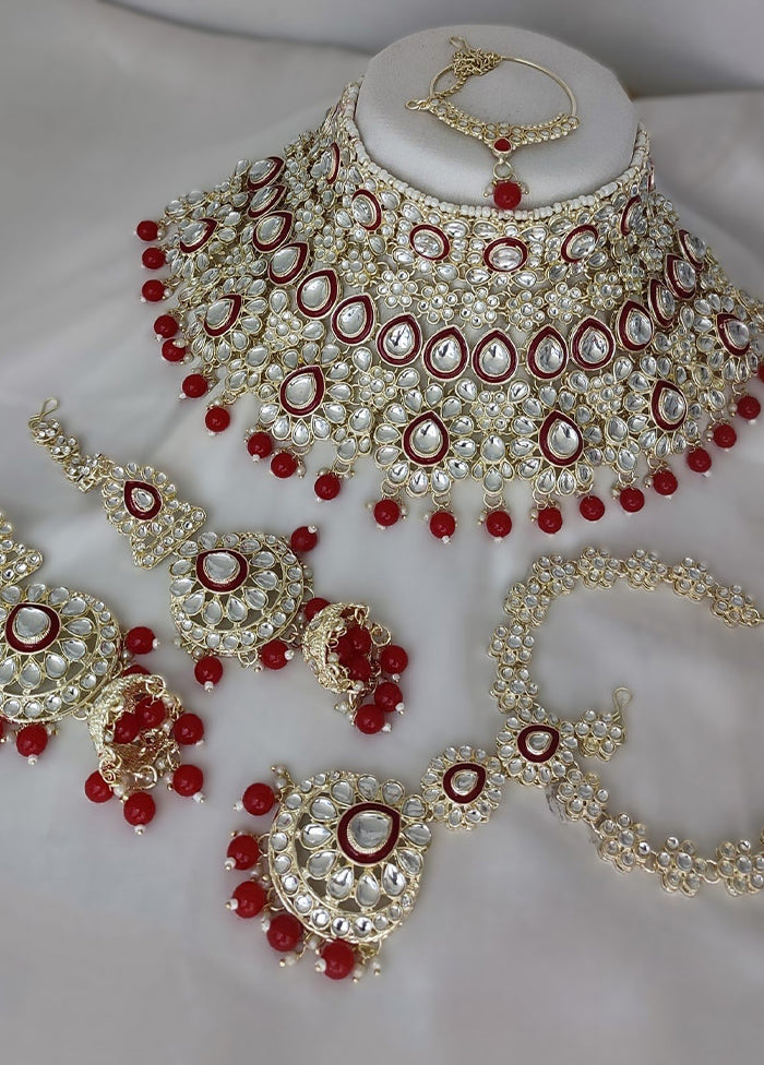 Red Alloy Jewellery Set