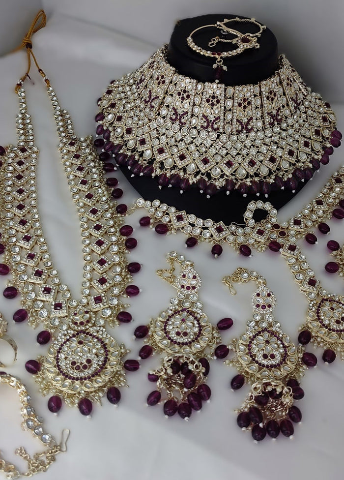 Purple Alloy Jewellery Set