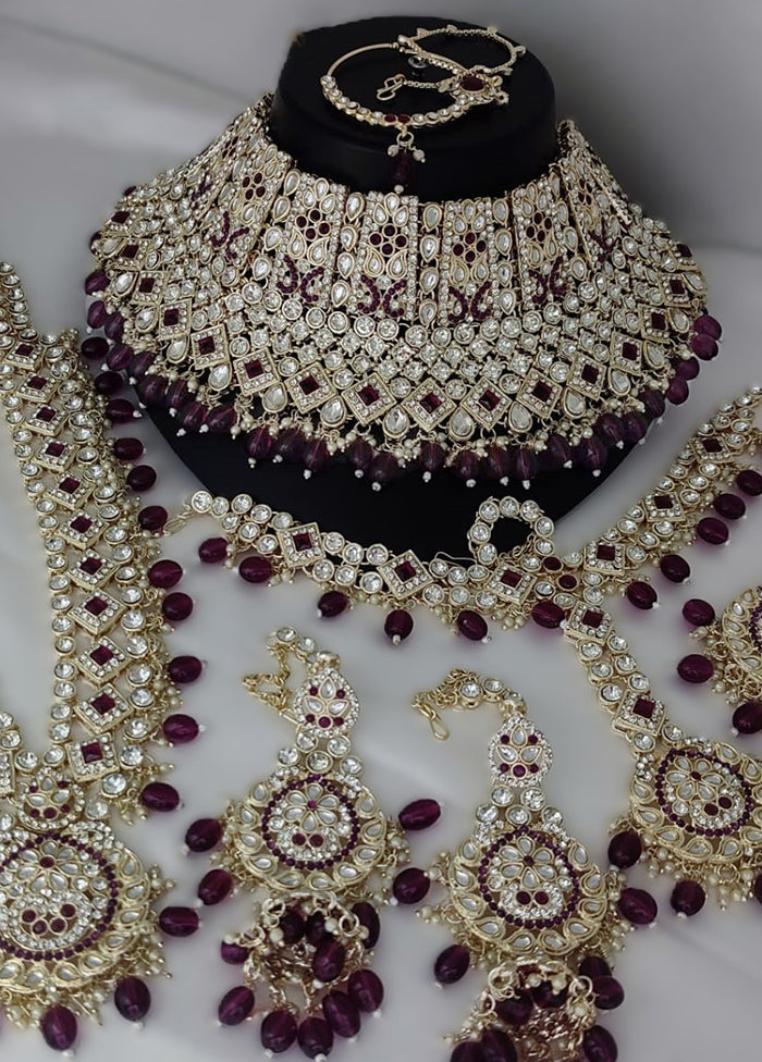 Purple Alloy Jewellery Set