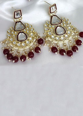 Maroon Alloy Jewellery Set