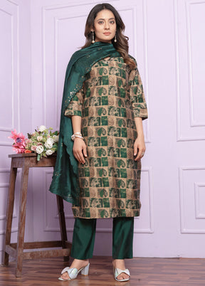 3 Pc Multicolor Readymade Viscose Suit Set - Indian Silk House Agencies