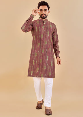 Multicolor Cotton Kurta And Pajama Set