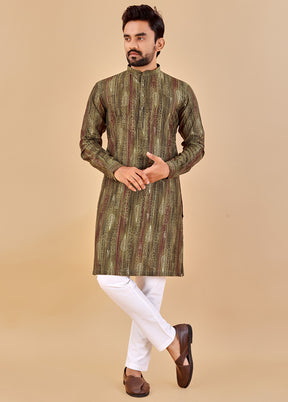 Multicolor Cotton Kurta And Pajama Set