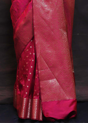 Rani Dupion Silk Saree With Blouse Piece