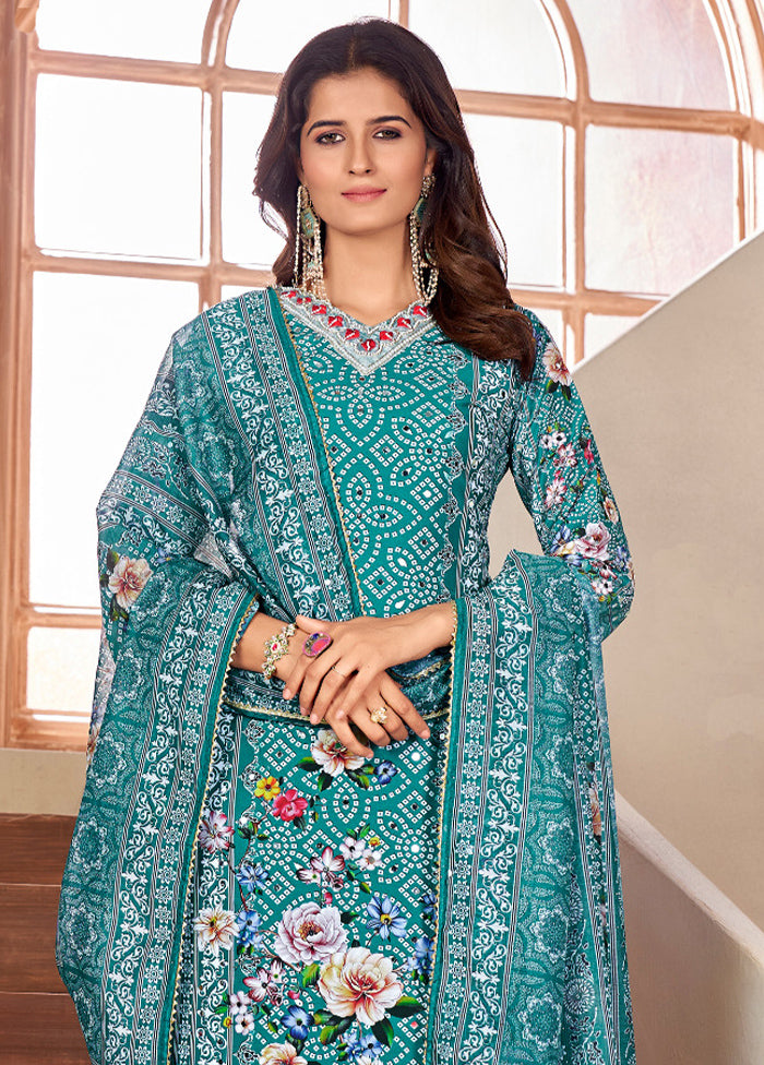 3 Pc Multicolor Readymade Silk Suit Set