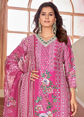 3 Pc Multicolor Readymade Silk Suit Set