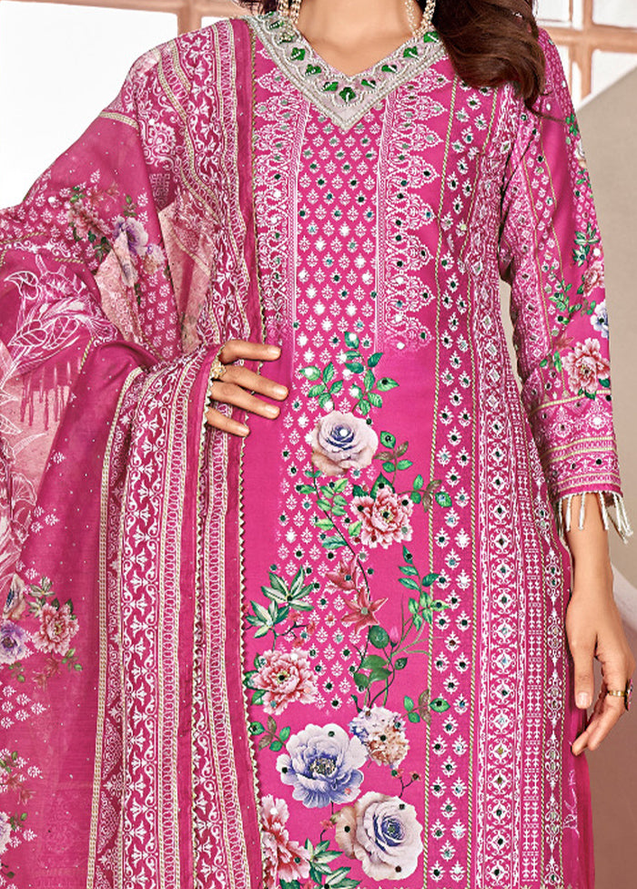 3 Pc Multicolor Readymade Silk Suit Set