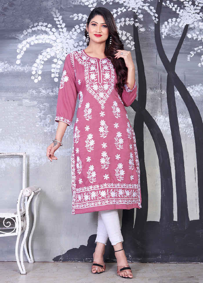 Mauve Readymade Viscose Kurti